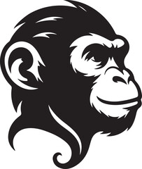 Monkey logo icon vector art illustration 