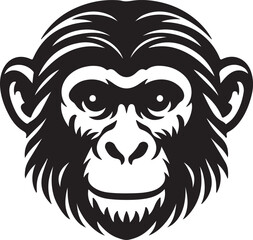Fototapeta premium Monkey logo icon vector art illustration 