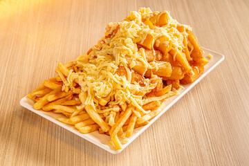 French fries with cheese
