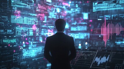 Navigating the Future: A Business Person's Strategic Overview in a Digital Landscape Full of Financial Insights and Data Visualizations