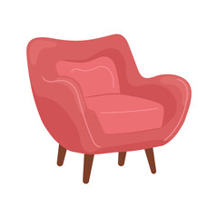 Cozy armchair with modern design Vector