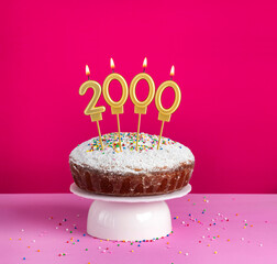 Number of followers or likes - Candle number 2000