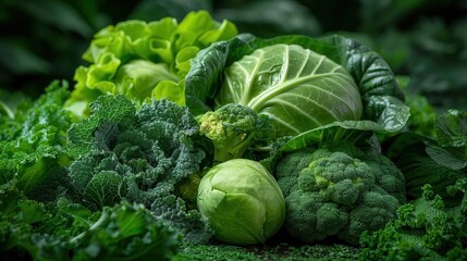 Vegetable patch with fresh produce, abundant and vibrant, Botanical, Soft greens, Photograph, Garden bounty