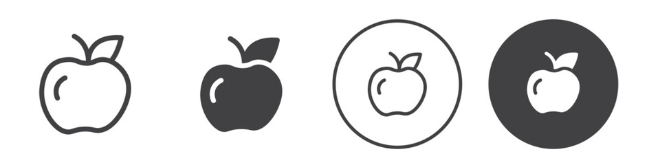 Apple icon Vector logo outline