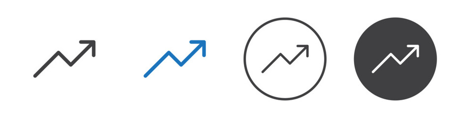 Arrow upward glyph icon Vector logo outline