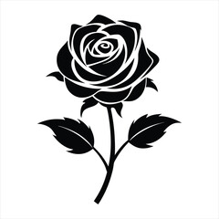 Flowers silhouette, vector images
