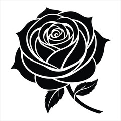 Flowers silhouette, vector images

