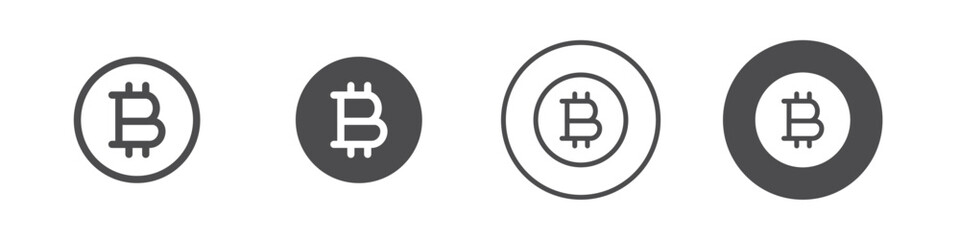 Cryptocurrency icon Vector logo outline