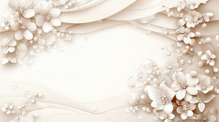 Fototapeta premium A white background featuring a bouquet of flowers and water droplets at its base