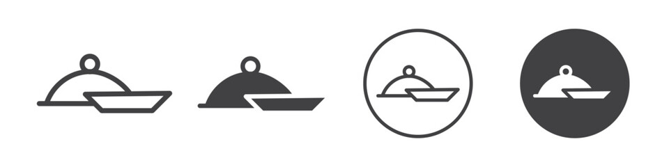 Dinner icon Vector logo outline
