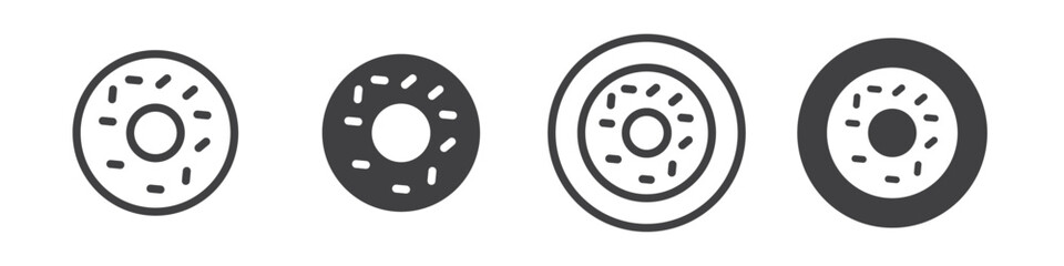 Donut icon Vector logo outline