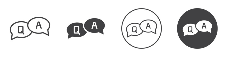 FAQ icon Vector logo outline