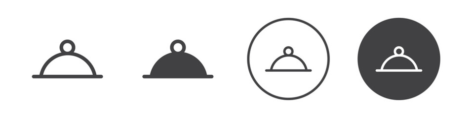 Food platter icon Vector logo outline