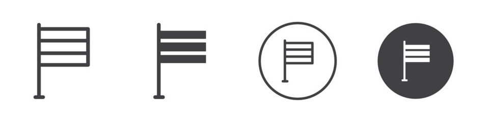 German Flag icon Vector logo outline