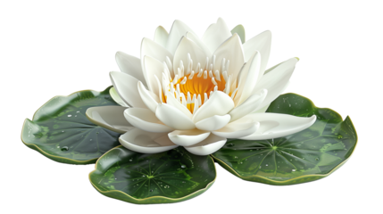 Nature lotus flower isolated on transparent background	
