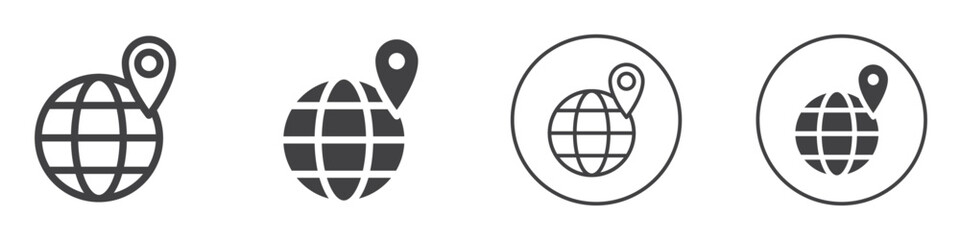 Location icon Vector logo outline