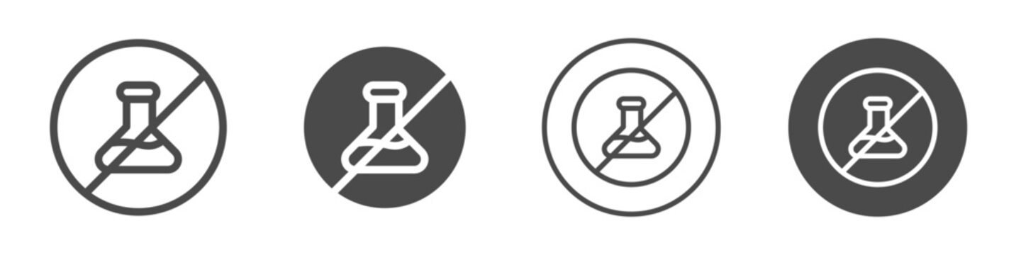 No toxic liquids sign icon Vector logo outline