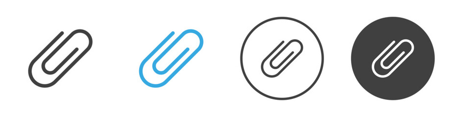 Paper Clip icon Vector logo outline