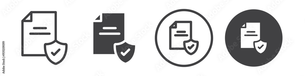 Poster secure verification icon vector logo outline