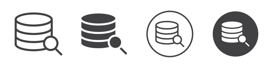 Scan database icon Vector logo outline