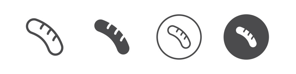 Sausage icon Vector logo outline