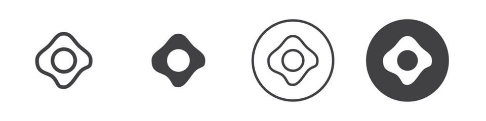 Scrambled eggs icon Vector logo outline
