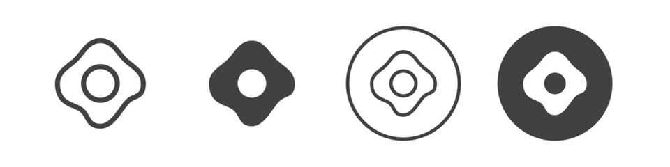 Scrambled eggs icon Vector logo outline