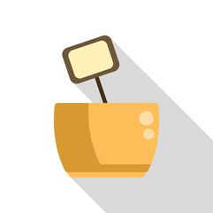 Empty flower pot with a sign, representing gardening and plant care