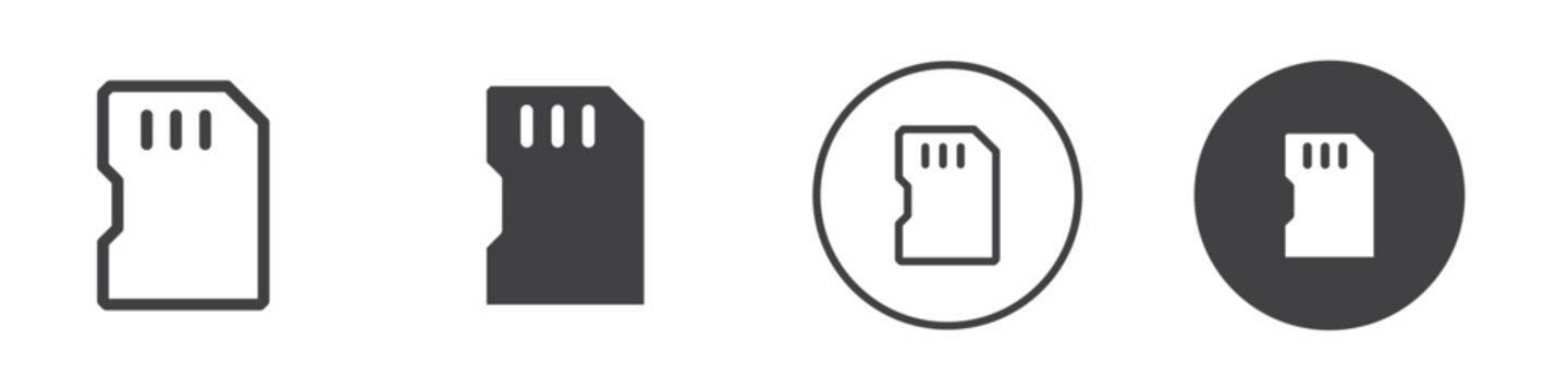 sd card icon Vector logo outline
