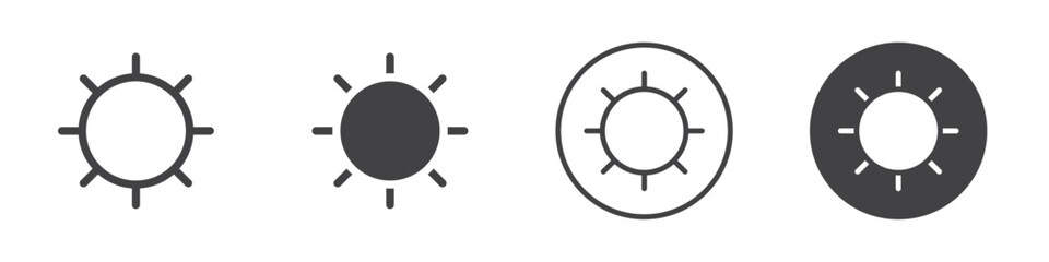Sun icon Vector logo outline