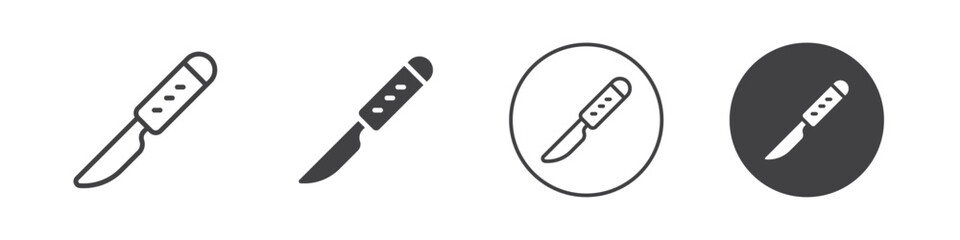 Surgery scalpel icon Vector logo outline
