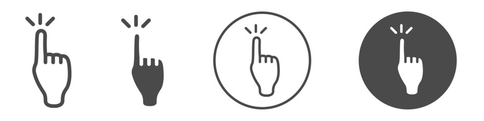 Tap finger icon Vector logo outline