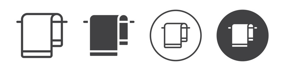 Towel icon Vector logo outline