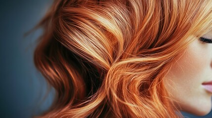 Fototapeta premium Enhance your hair's beauty with expert coloring and styling. From vibrant blonde to captivating red, our skilled stylists will transform your locks