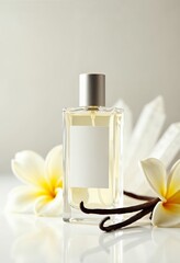 Crystal-Clear Perfume Bottle with EuroVanillin Supreme and Vanilla Flowers