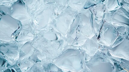   A stack of ice cubes atop another stack on a table