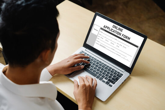 Online application form for modish registration on the internet website