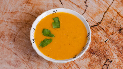 Lentil soup bowl