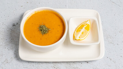 Lentil soup bowl