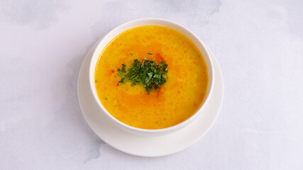 Lentil soup bowl