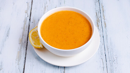 Lentil soup bowl