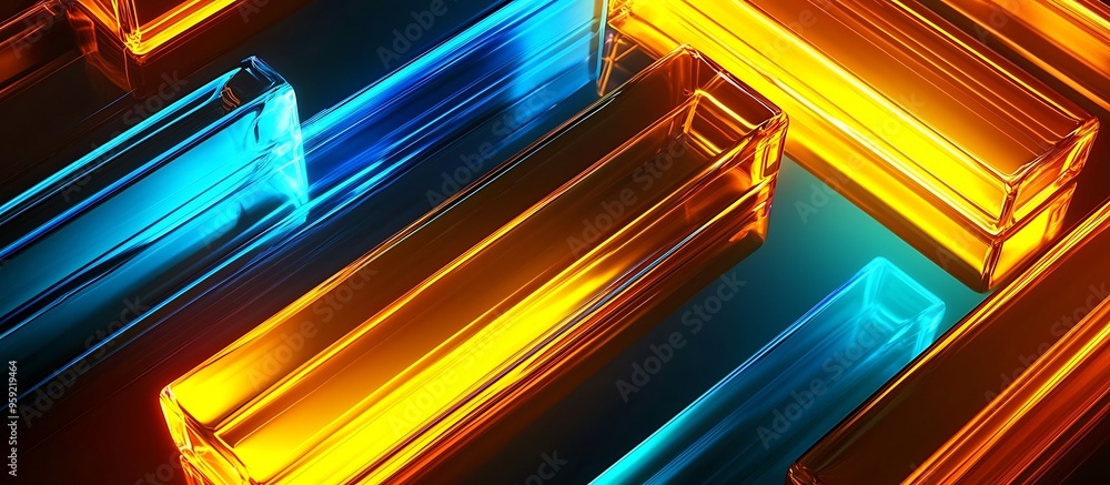 Poster background with glowing lines