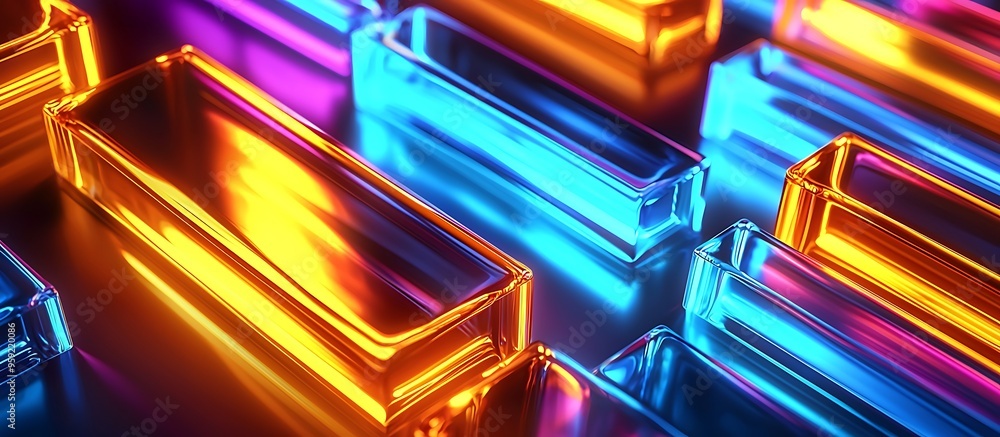 Poster abstract background with lights lines