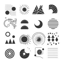 Obraz premium Set of Abstract Geometric Shapes and Patterns