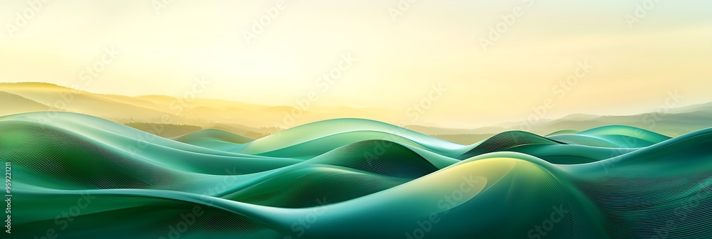 Poster abstract background with dynamic waves
