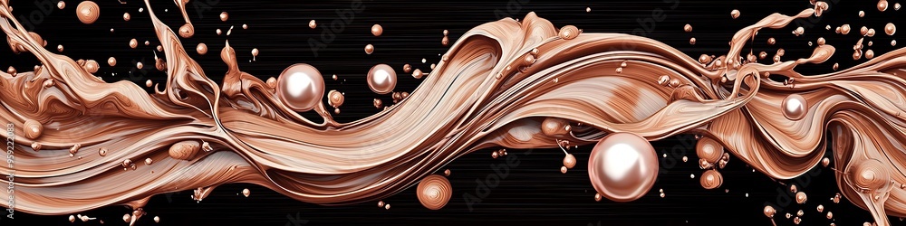 Poster background with wave pattern