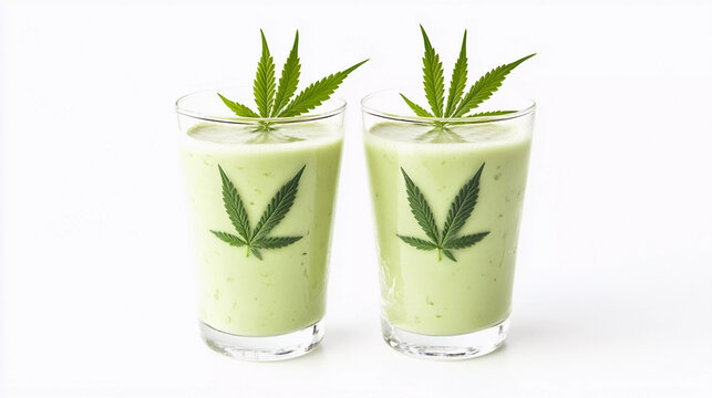 Bhang glass isolated on white background 