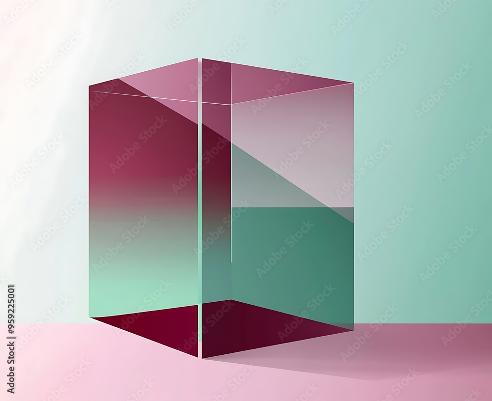 Poster abstract 3d background of a cube