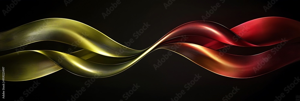Poster 3d colorful wave background