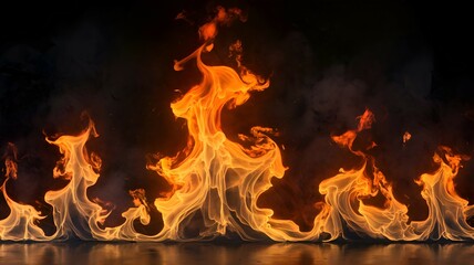 fire in the fireplace